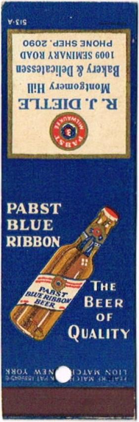 Pabst Blue Ribbon Beer