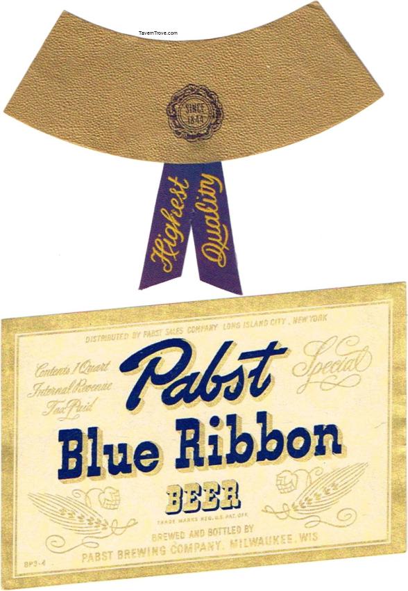 Pabst Blue Ribbon Beer (NY Dist.)