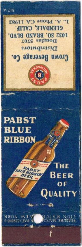 Pabst Blue Ribbon Beer Feature