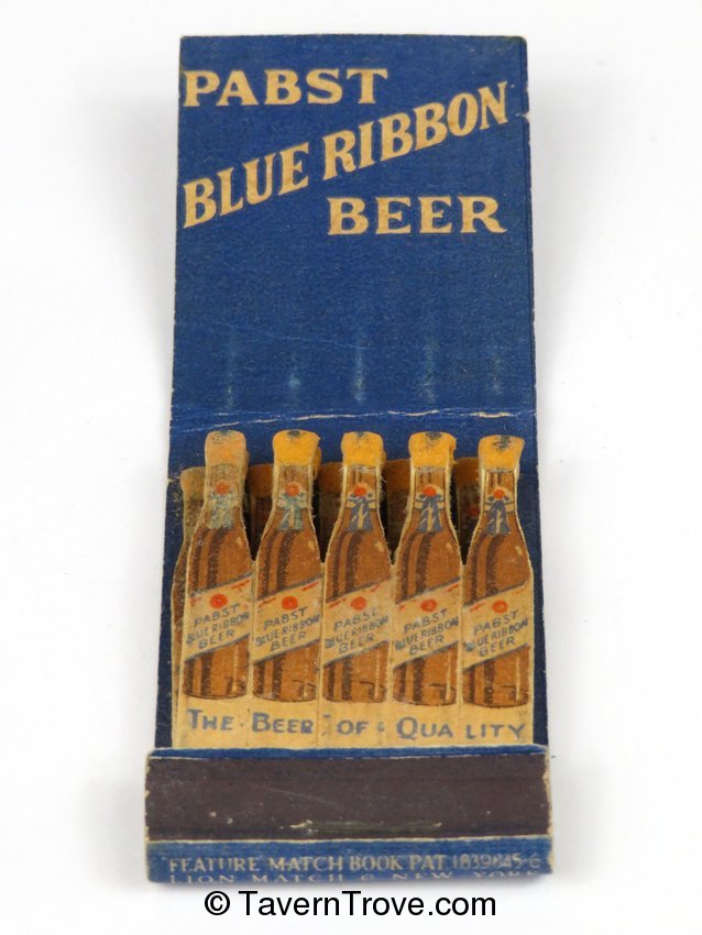 Pabst Blue Ribbon Beer Feature Full Matchbook Pabst Casino
