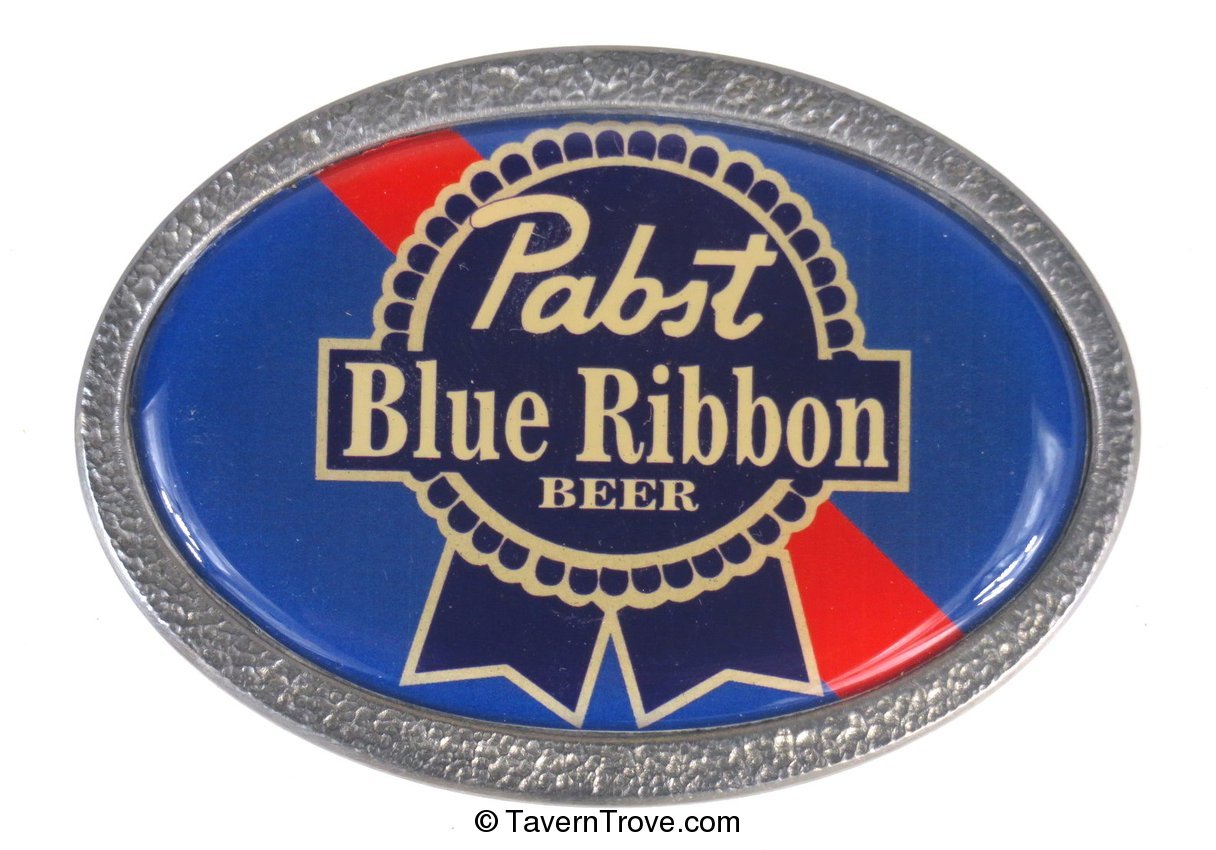 Pabst Blue Ribbon Beer pewter with inlay