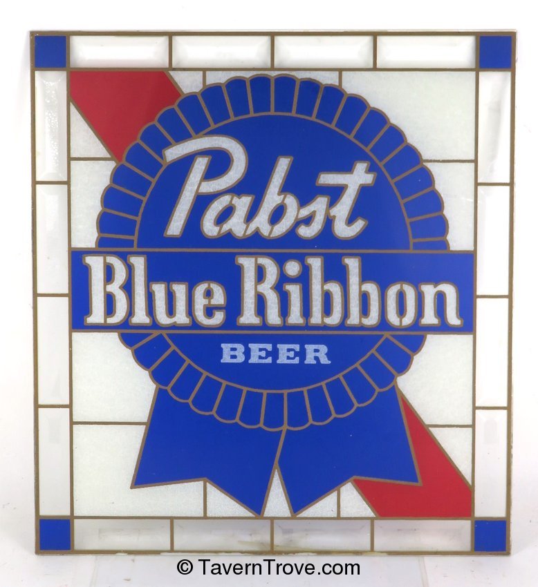 Pabst Blue Ribbon Beer Stained Glass