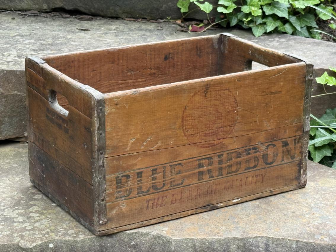Pabst Blue Ribbon Beer Wooden Crate