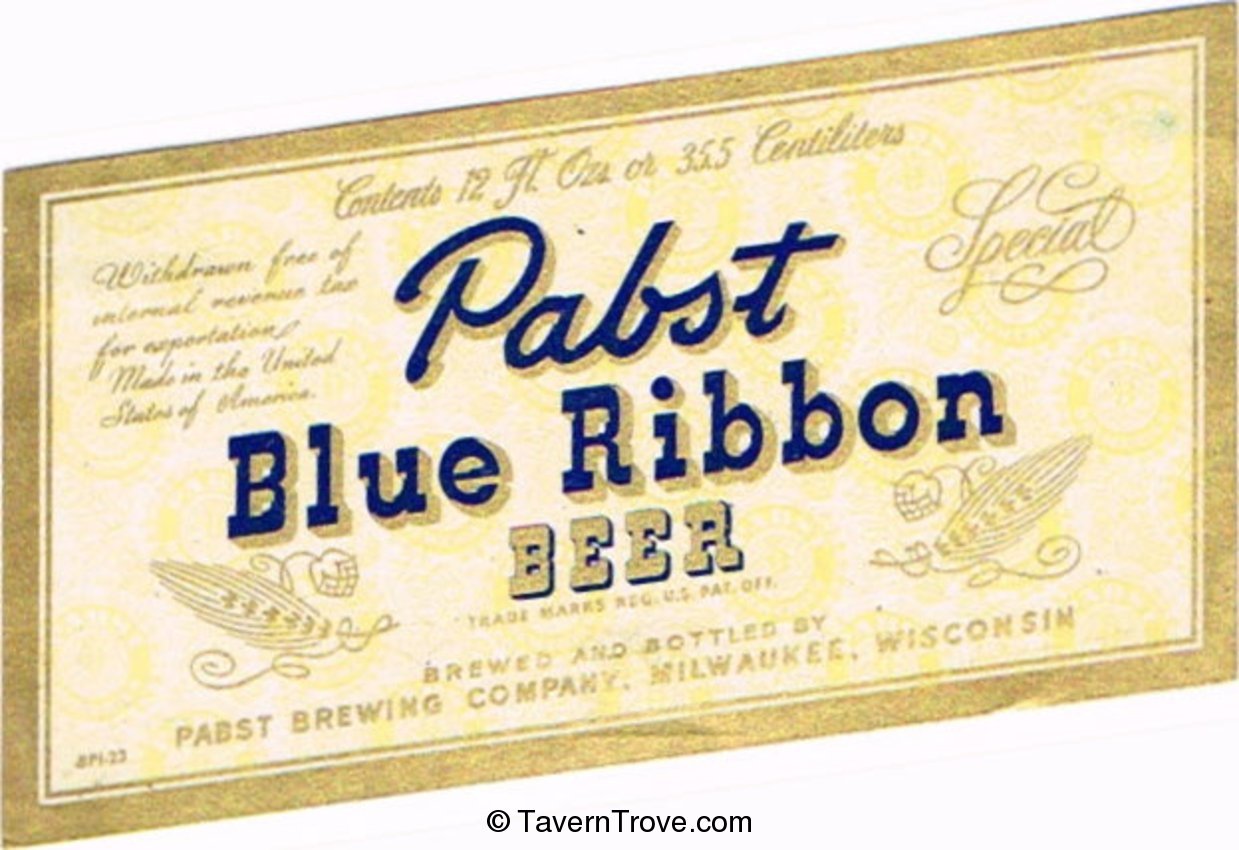 Pabst Blue Ribbon Special Beer