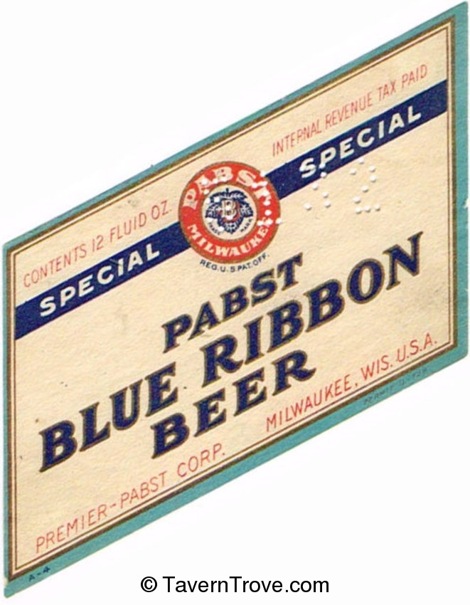 Pabst Blue Ribbon Special Beer