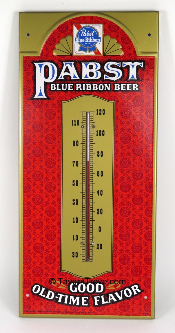 Item 95351 1970 Pabst Blue Ribbon Tin Thermometer Thermometer