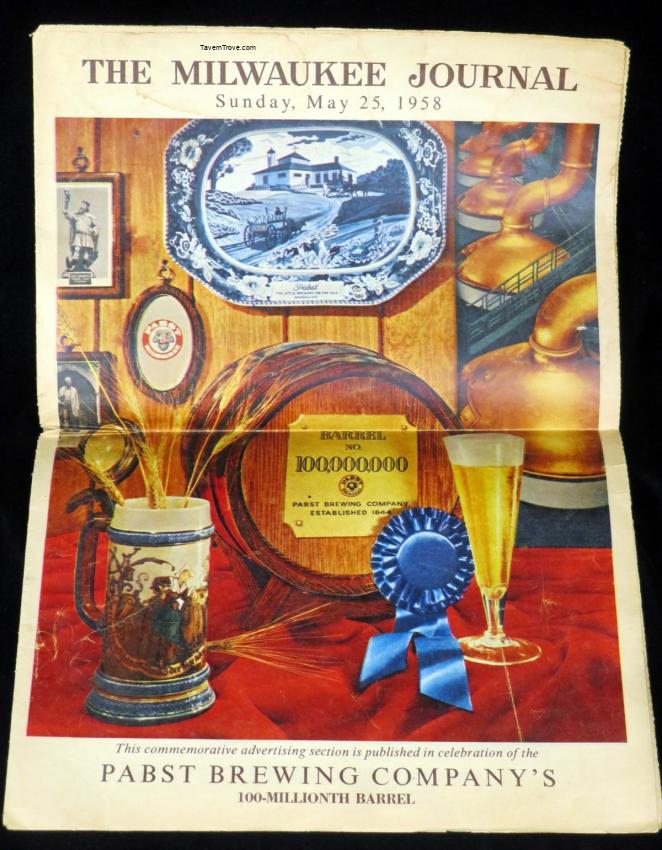 Pabst Brewery 100-Millionth Barrel Insert to Milwaukee Journal