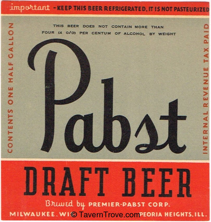 Pabst Draft Beer