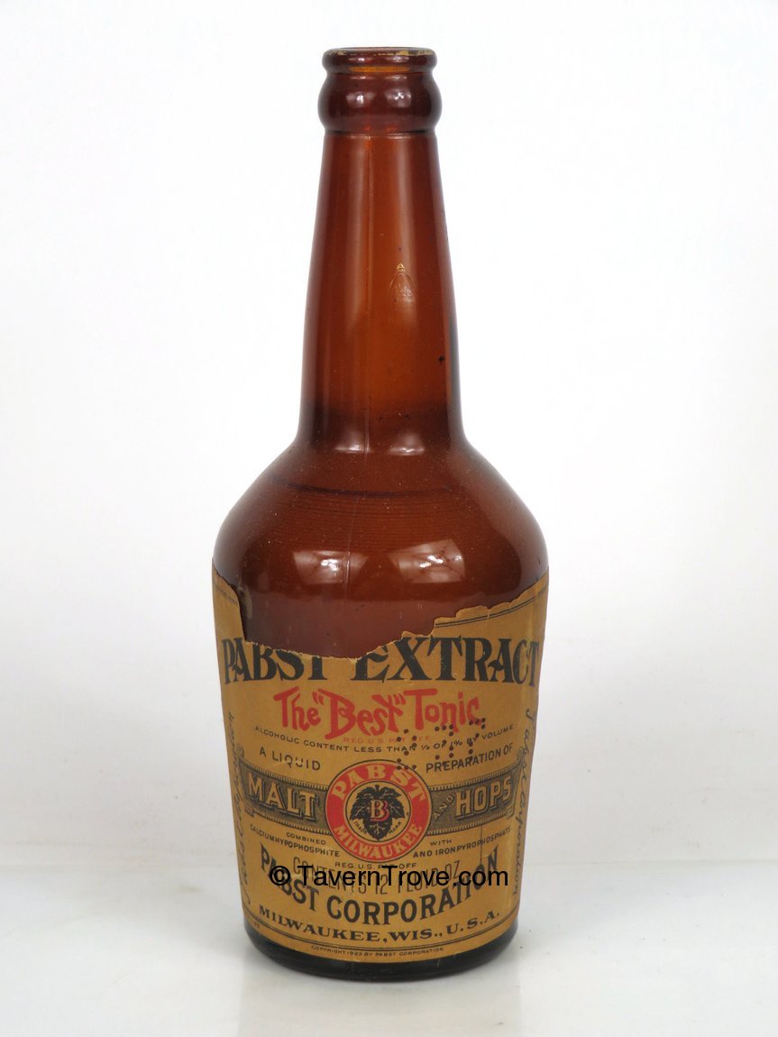 Item 79980 1920 Pabst Extract Paper Label Bottle