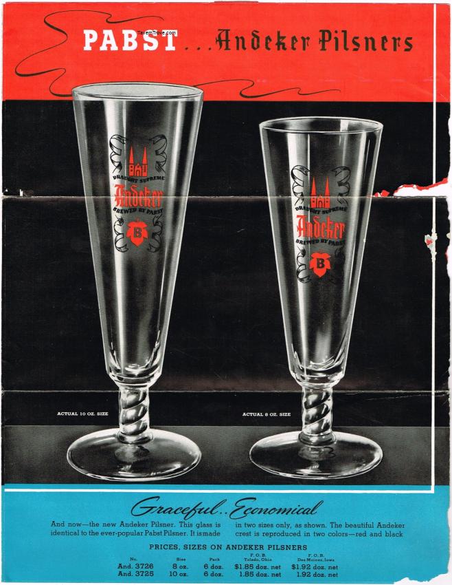 Pabst Safedge Glassware