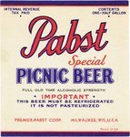 Pabst Special Picnic Beer