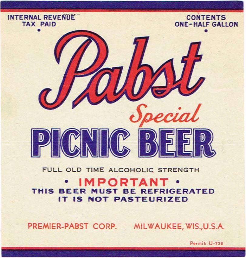 Pabst Special Picnic Beer