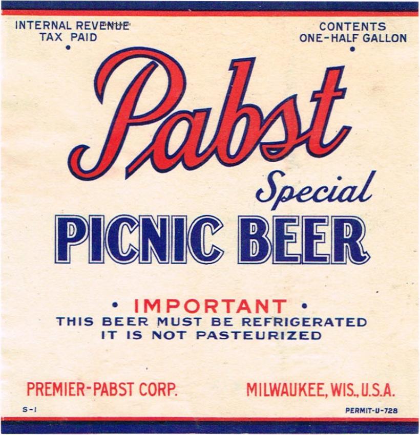 Pabst Special Picnic Beer
