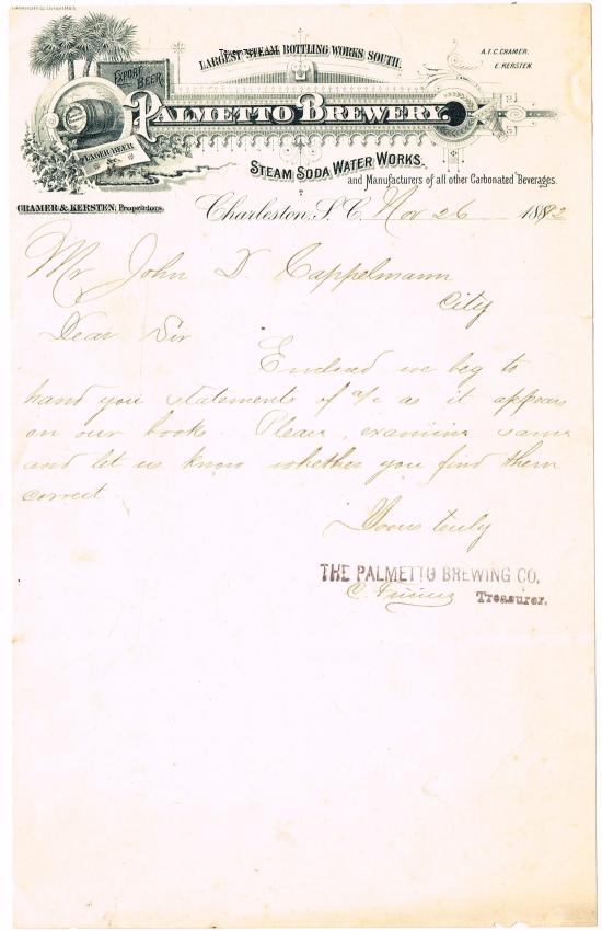 Palmetto Brewery Letterhead