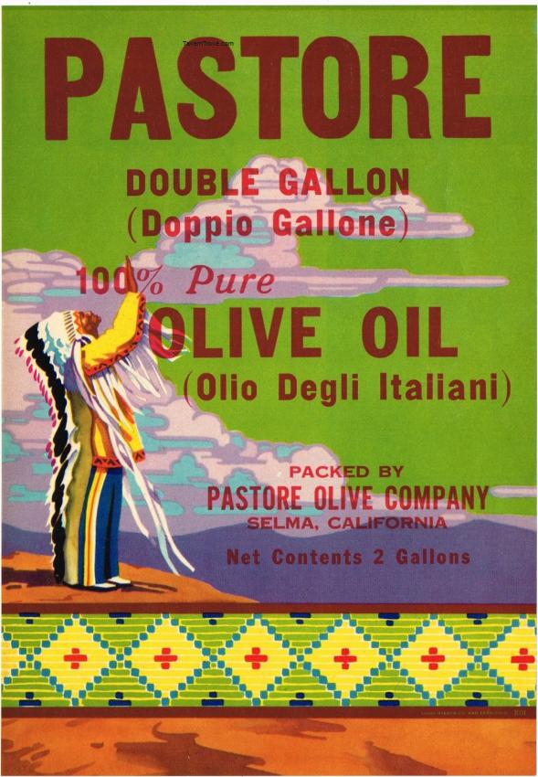 Pastore Olive Oil 2 Gallons Label