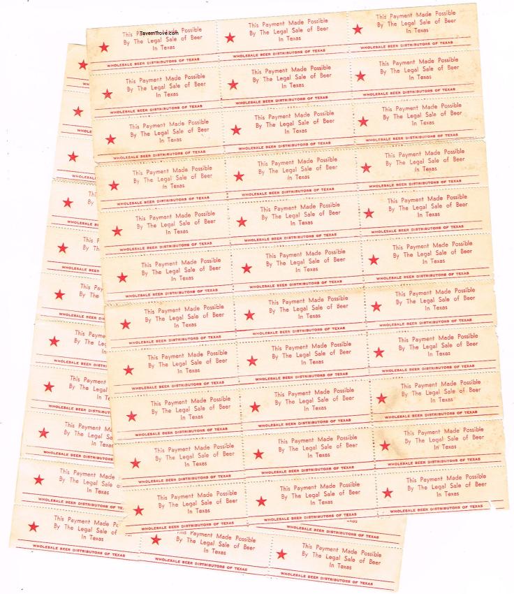 Payment Made Possible By Legal Beer In Texas