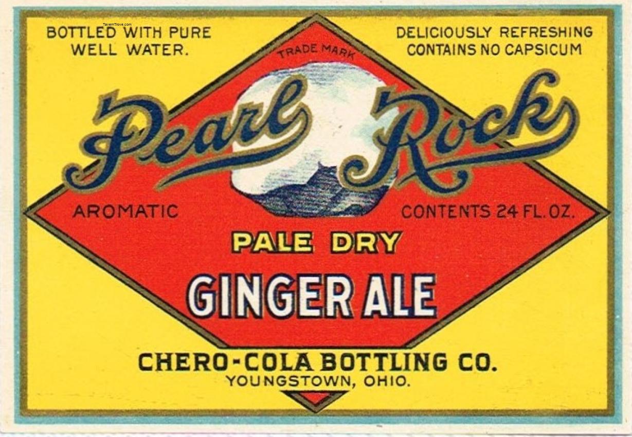 Pearl Rocks Ginger Ale Chero-Cola Bottling Youngstown Ohio 24oz