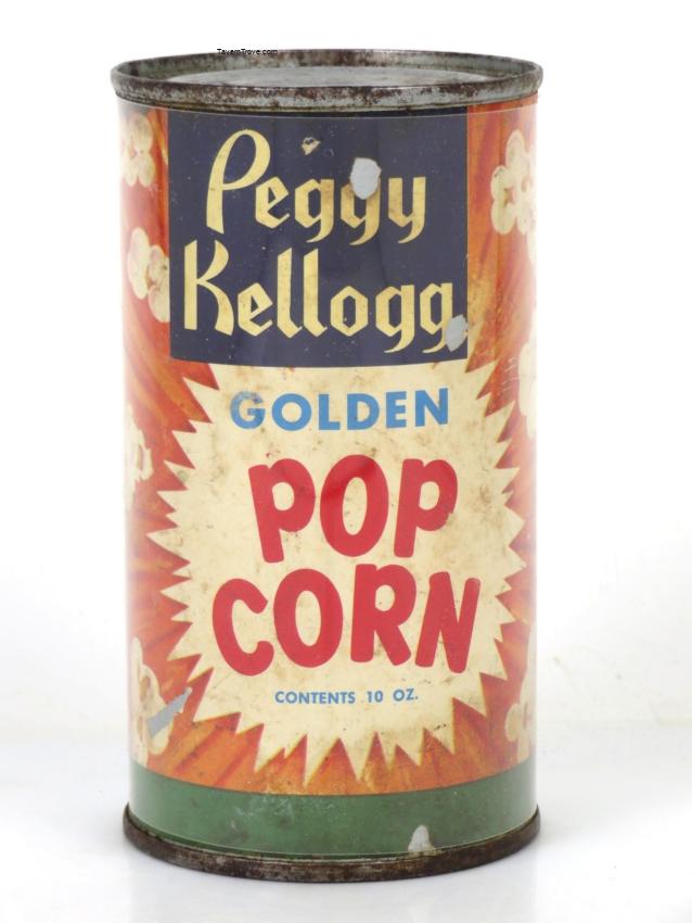 Peggy Kellogg FULL Paper Label Pop Corn Popcorn