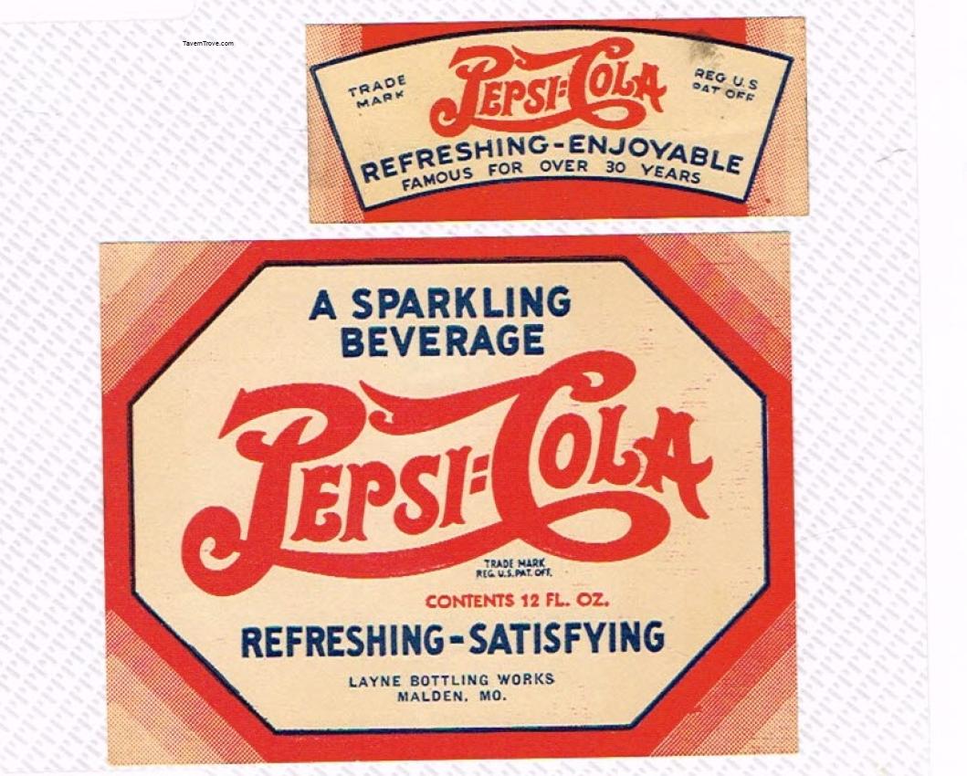 Pepsi Cola Layne Bottling Malden Missouri 12oz