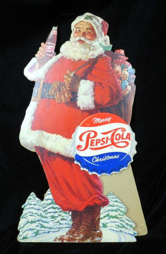 Pepsi Cola Santa Claus & Pine Trees Easel-Back