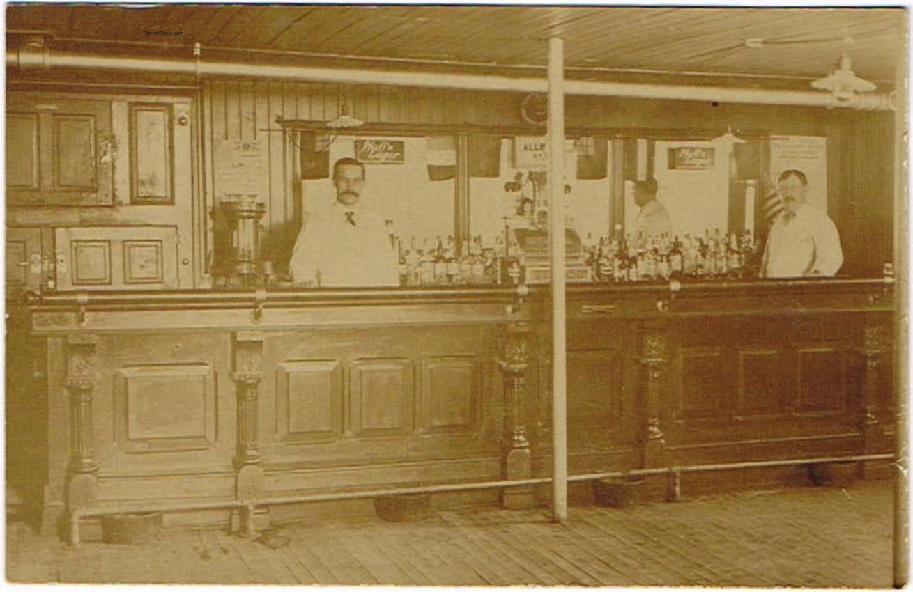 Pfaff's Beer/Alley's Ale Signs Saloon Interior RPPC