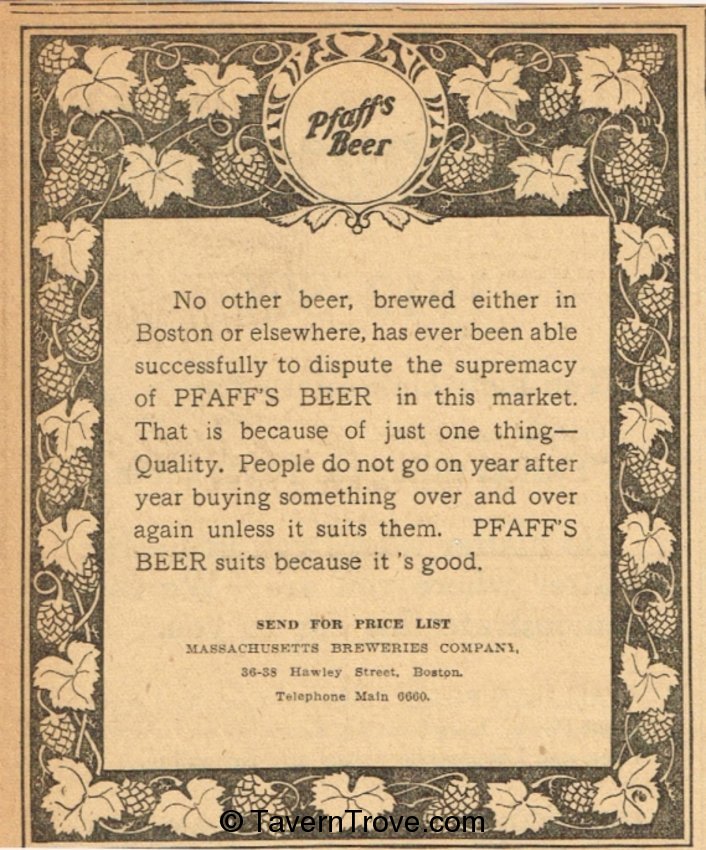 Pfaff's Beer