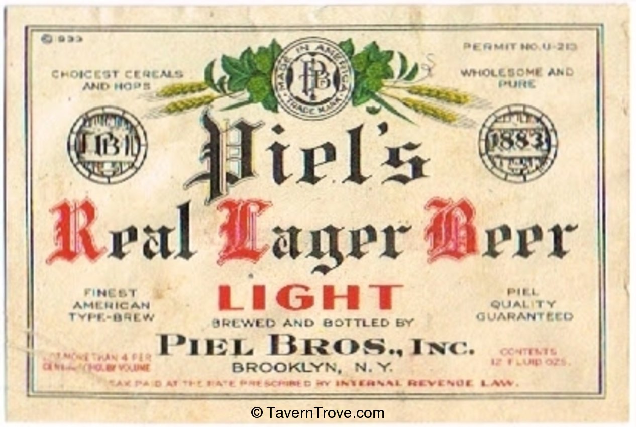 Piel's Real Light Lager Beer