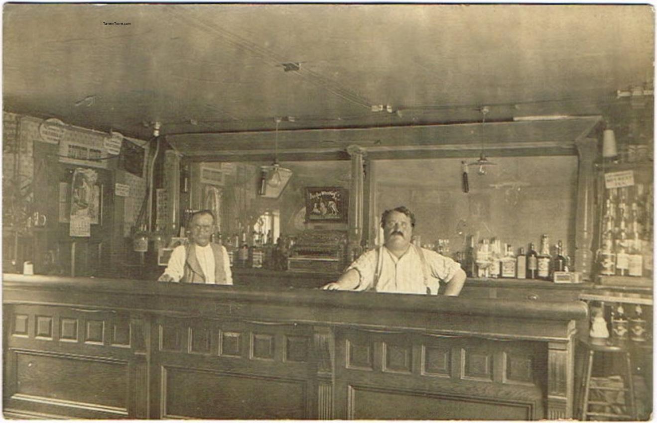 Portsmouth Ale Signs Saloon Interior RPPC