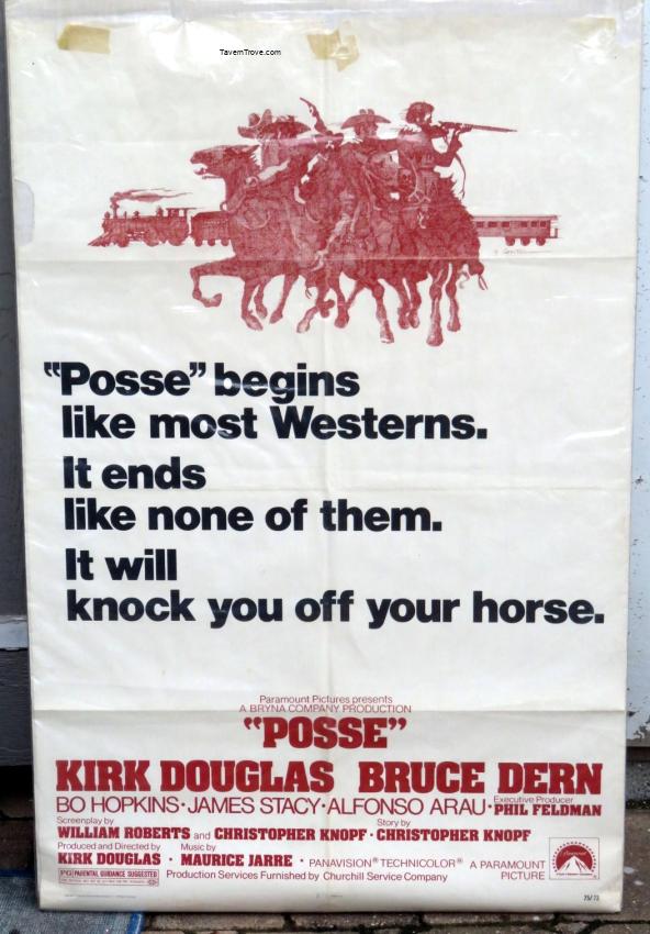 Posse Kirk Douglas & Bruce Dern Western Movie Poster