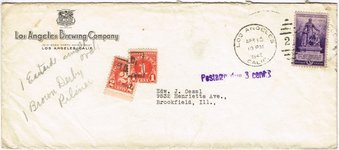 Postal Cover (postage due)