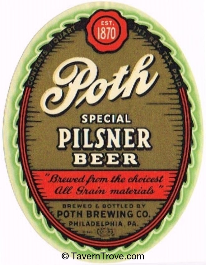 Poth Special Pilsener Beer