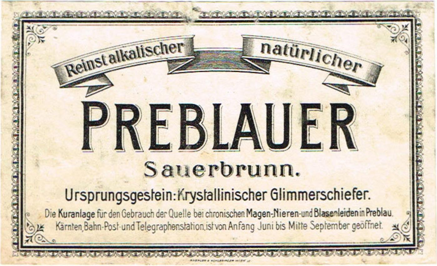 Preblauer Mineral Water Sauerbrunn Germany