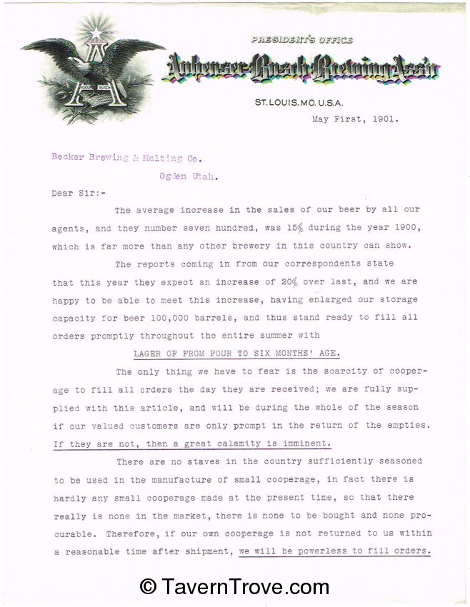 President's Office Letterhead