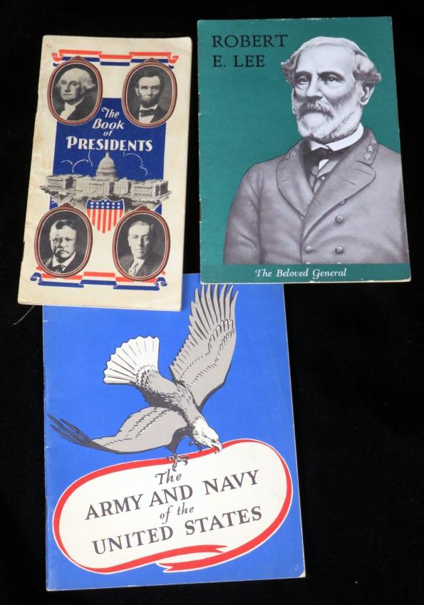 Presidents Robert E. Lee & Army and Navy Booklets lot of Three