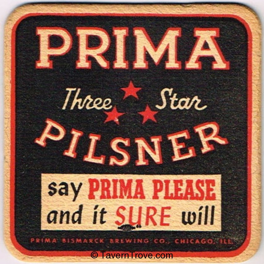 Prima Three Star Pilsner Beer