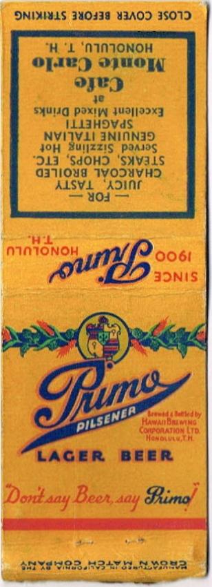 Primo Pilsener Lager Beer