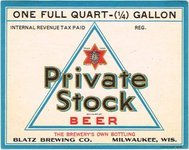 Blatz Private Stock Beer