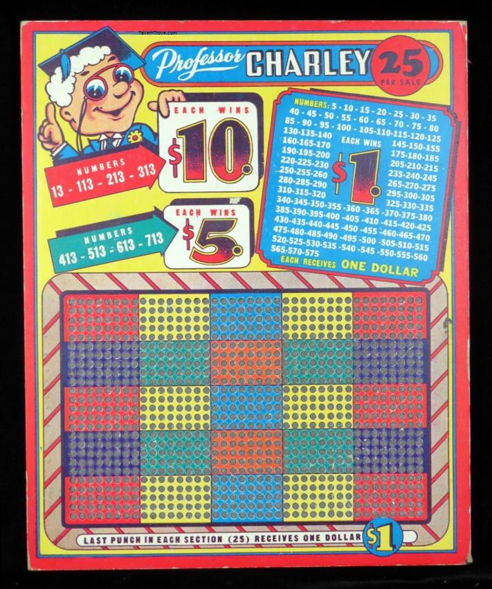 Professor Charley Punchboard 25¢ Trade Stimulator Gambling