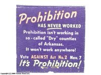 Prohibition Has Never Worked... Matchcover