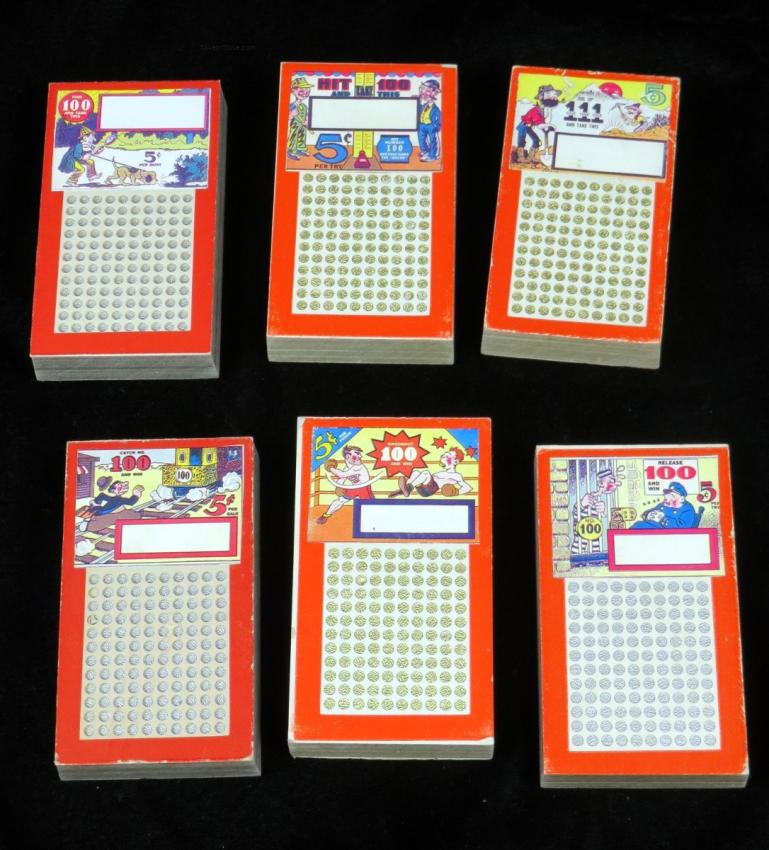 Punchboard Trade Stimulators Lot of Six Small Unused