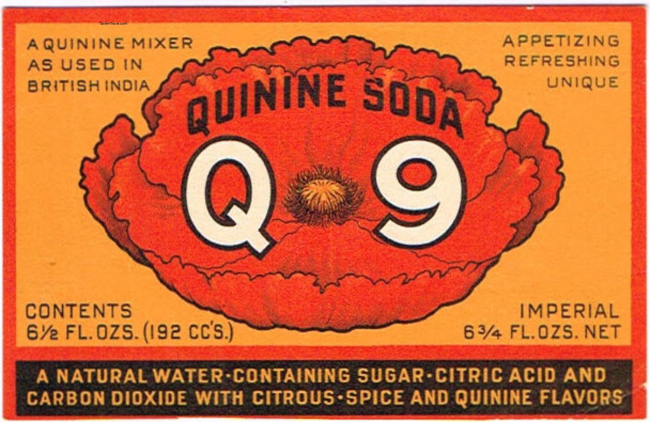 Q-9 Quinine Soda (attributed to) White Rock Waukesha Wisconsin