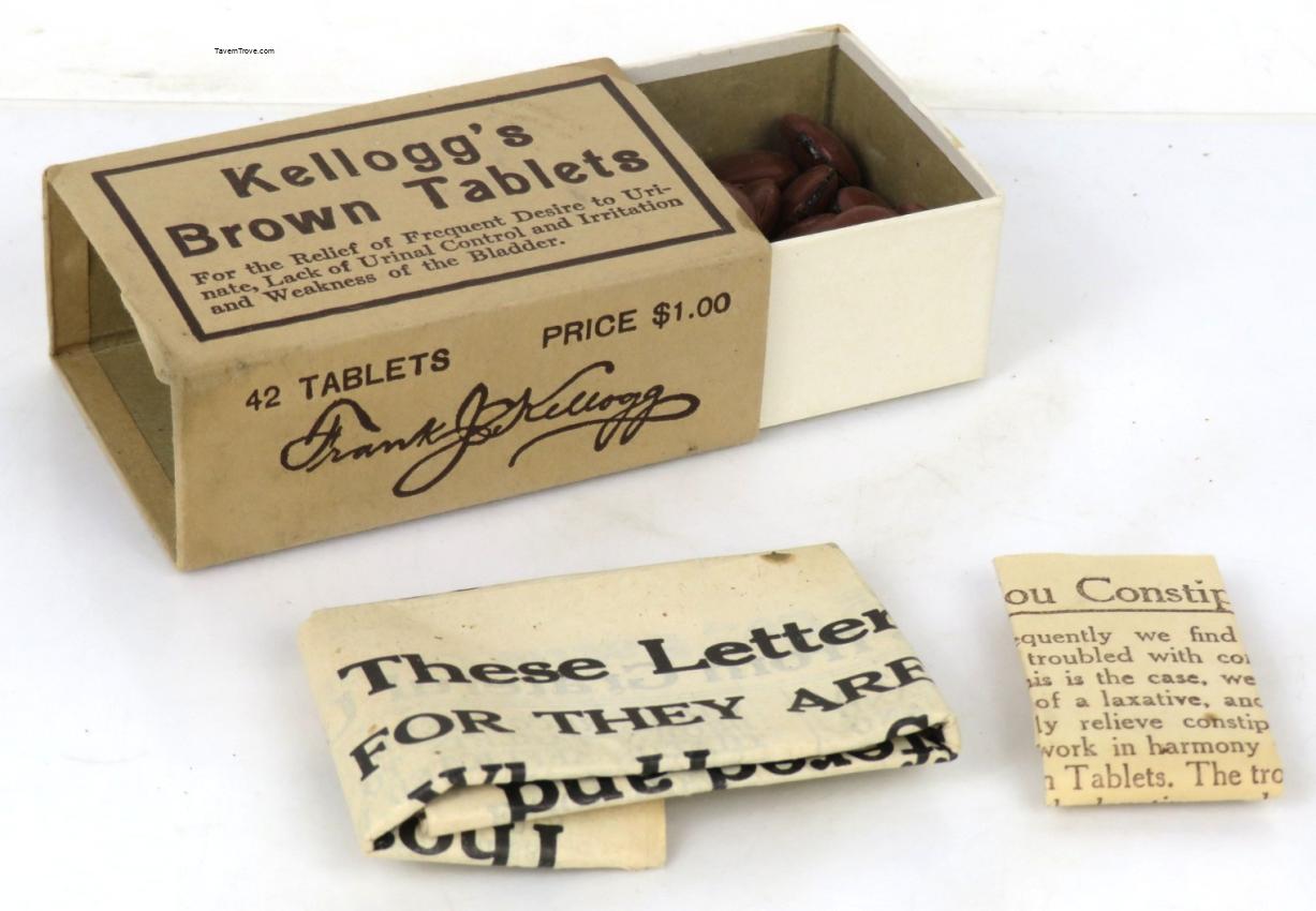 Quack Medicine Kellogg's Brown Tablets for Bladder Control Battle Creek Michigan