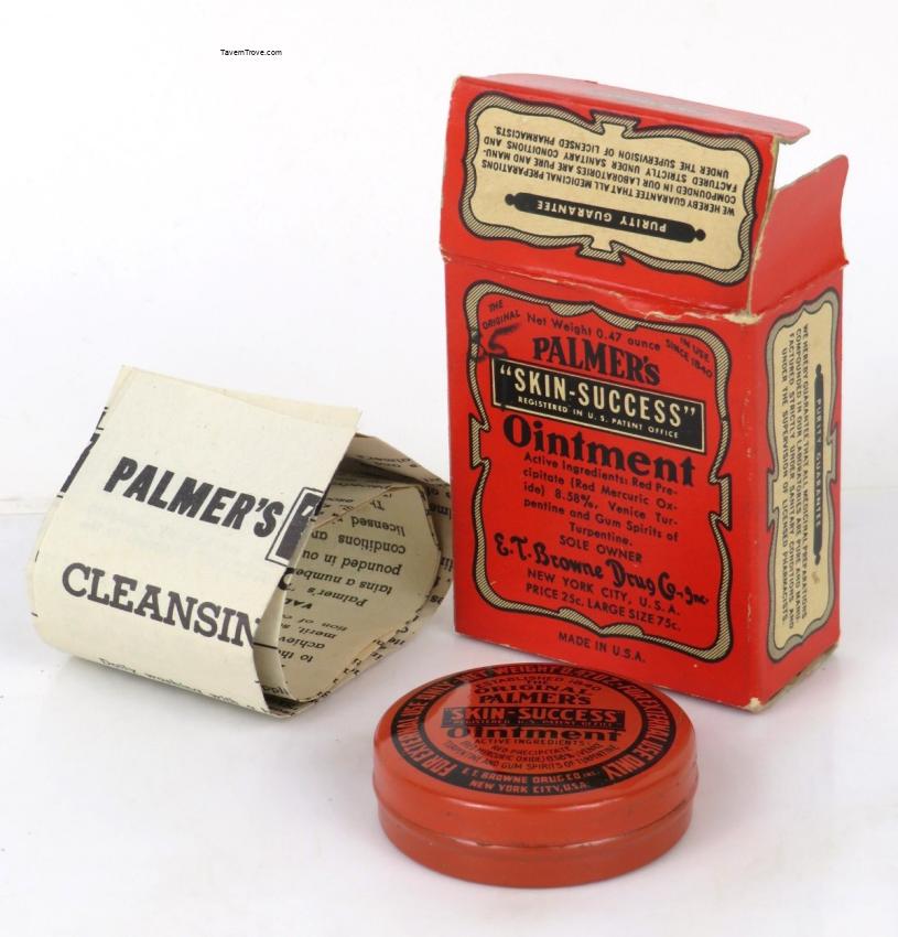 Quack Medicine Palmer's Skin Success Ointment Tin Browne Drug New York