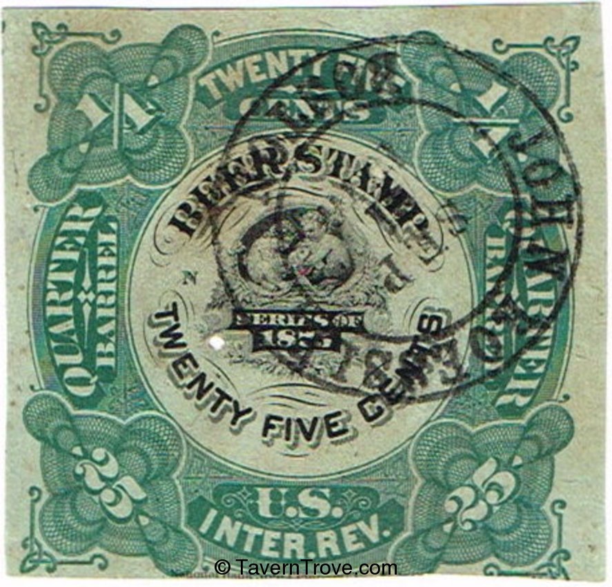 Quarter Barrel Internal Revenue Tax Stamp