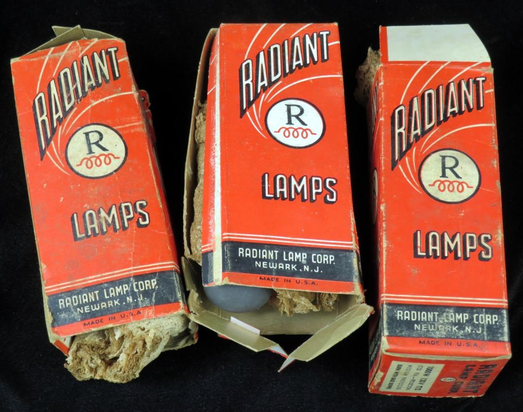 Radiant Projector Lamps Lot of Three