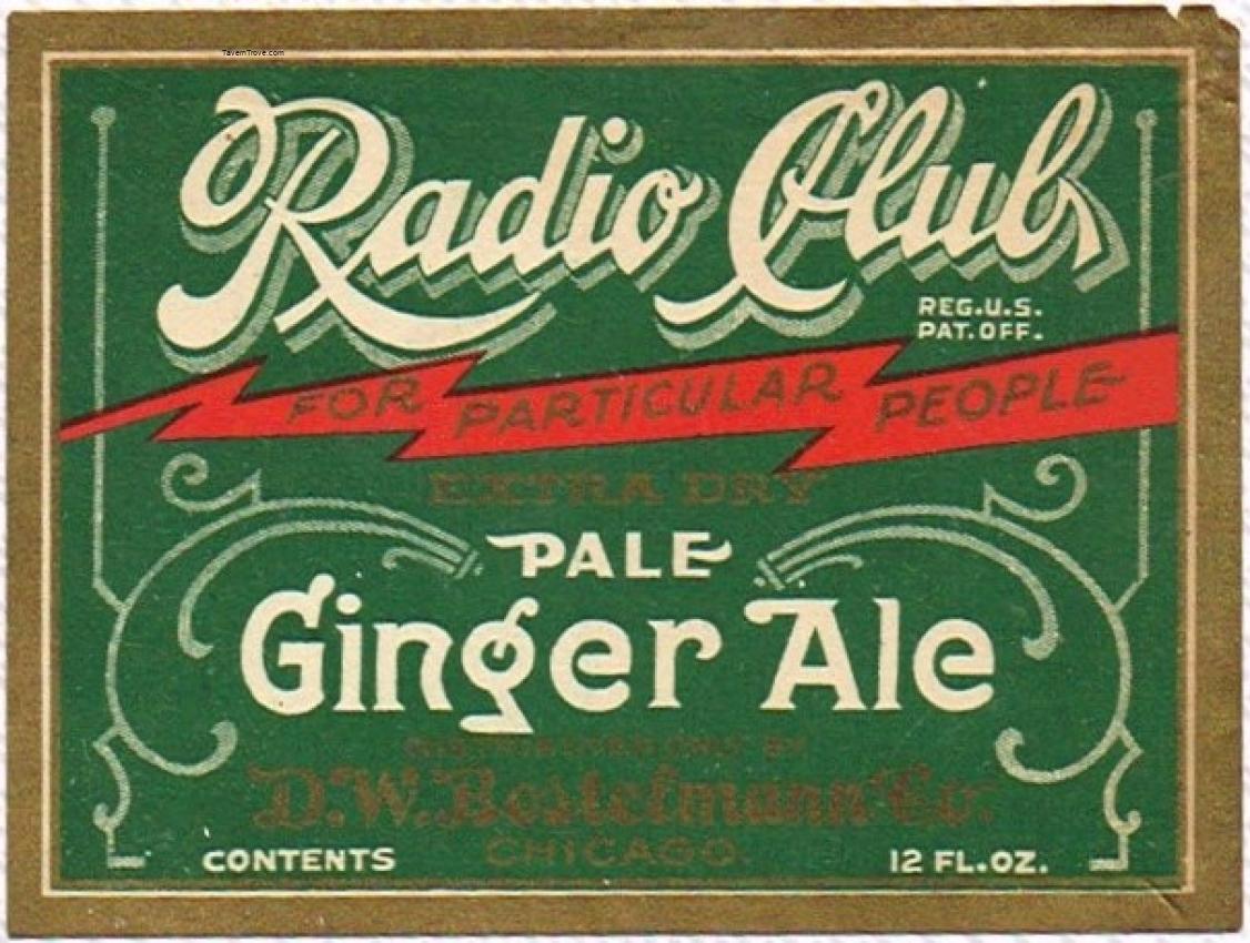 Radio Club Ginger Ale D W Bostelman Chicago Illinois 12oz