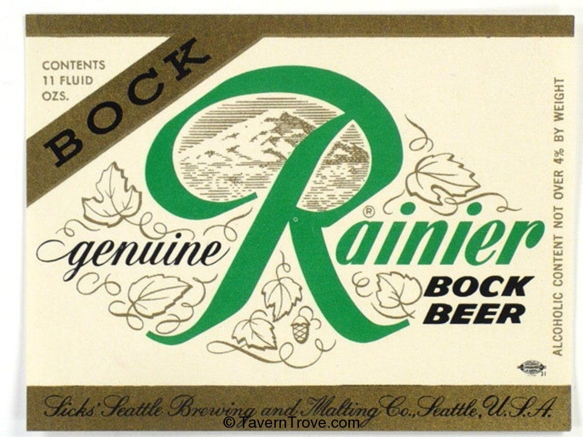 Rainier Genuine Bock Beer