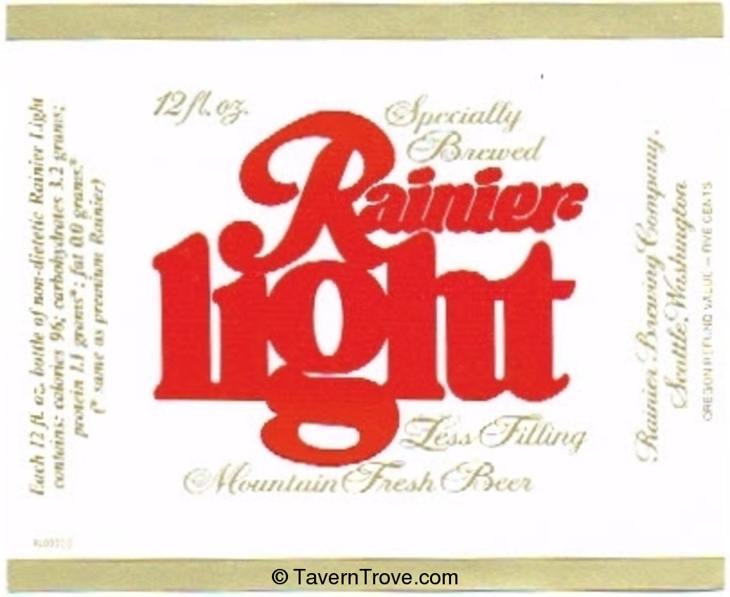 Rainier Light Beer 