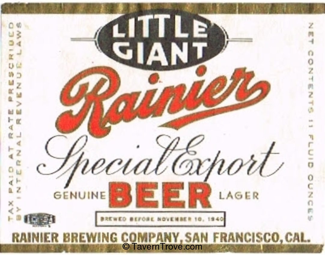 Rainier Special Export Beer