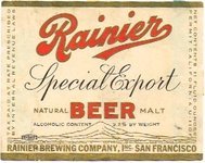 Rainier Special Export Beer